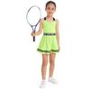 Kinderbekleidungsset, Tennisanzug, ärmelloses Tenniskleid mit Innenshorts, Mädchen-Tennissport-Trainings-Workout-Kleid-Outfits