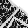 Abstract Black and White Shower Curtain for Modern Bathroom Decor - Stylish and Unique Design Waterproof Polyester Fabric