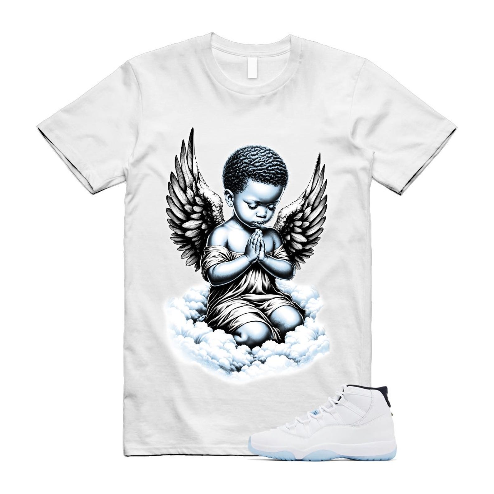 11 Legend Blue White Black 2024 T Shirt Match ANGEL L
