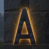 Solar Address Number Sign, LED Lighted House Number for Outdoor, Auto On/Off, Waterproof Garden Door Decoration
