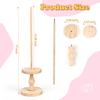 Wooden Donut Display Stand 4 Pack, Detachable Bagel Holder Stand, Dessert Table Tower Display Stand for Donut display Holder for Doughnut Birthday,