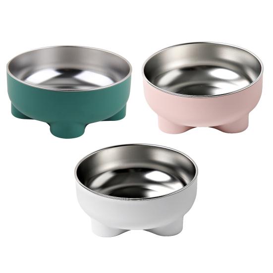 Pet Bowl Non-slip Detachable Double Bowls Dogs Cats Easy to Use No