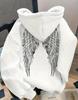 Trendy Wing Print Casual Loose Hoodie
