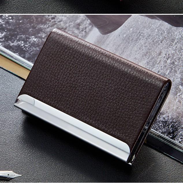 Stainless Steel Business Card Holder - Large Capacity, Fashionable and Creative Metal Design for Men & Women