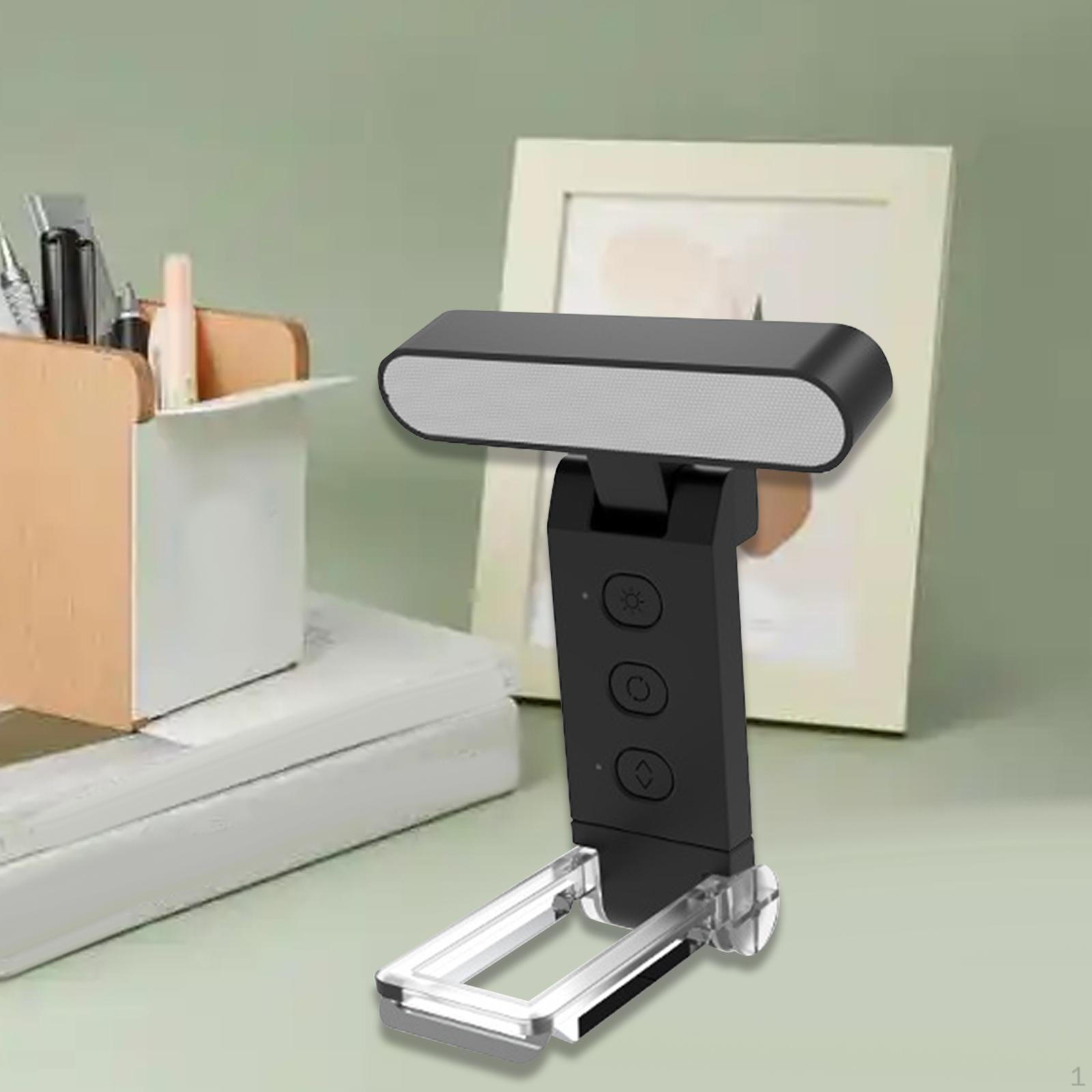 

Закладка Лампа Складная Крепление на Светодиоде Регулируемая Защита Глаз USB Перезаряжаемая Книга для Детей Black Rectangle