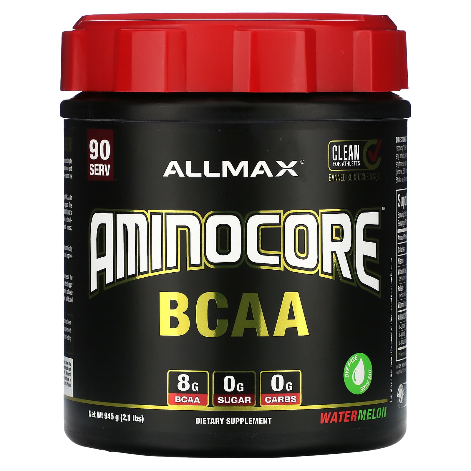 

Aminocore Bcaa, Watermelon Flavor, 945G(2.1Lb)