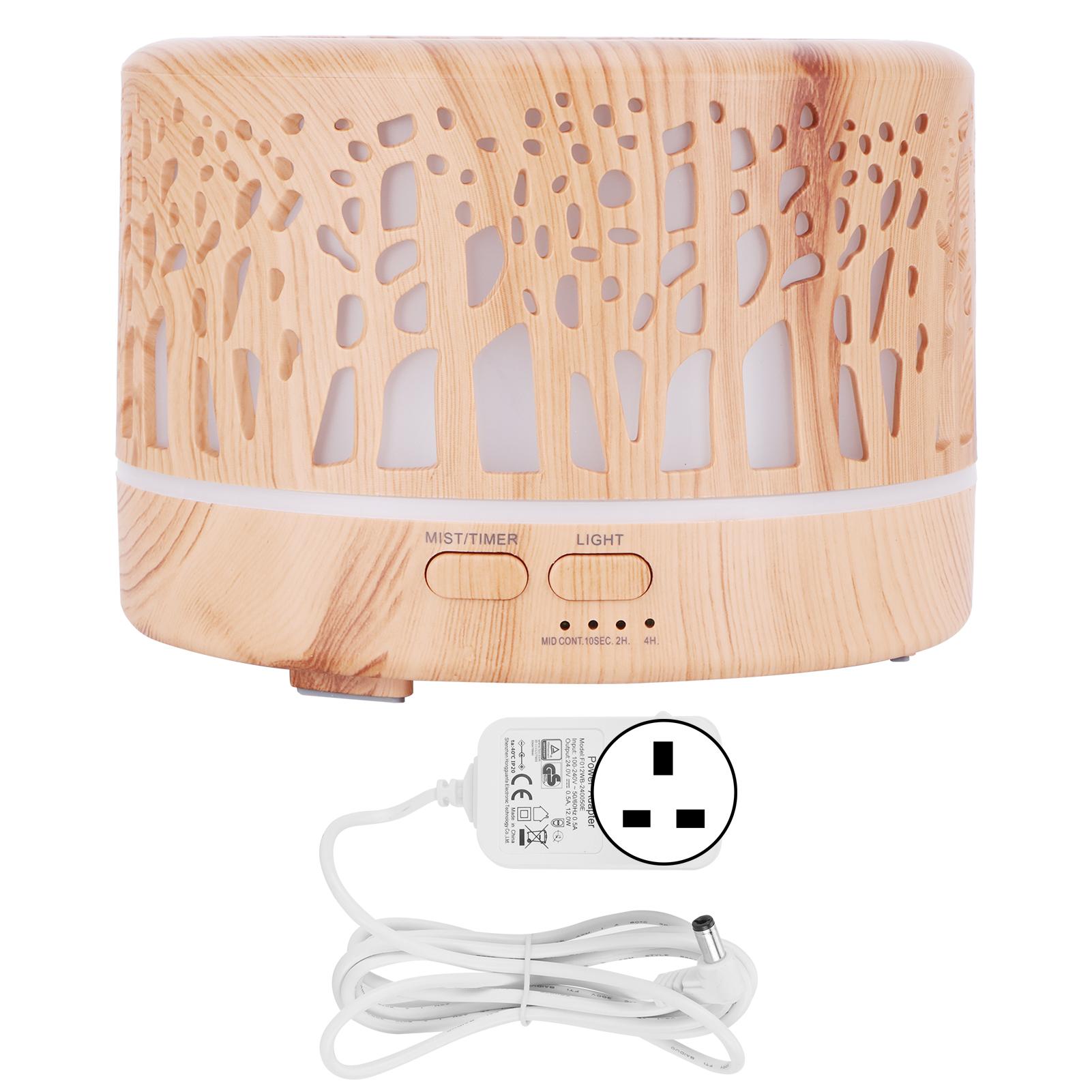 

700 мл Красочный светодиодный ночник Аромаувлажнитель воздуха Светлый древесный узор Аромадиффузор