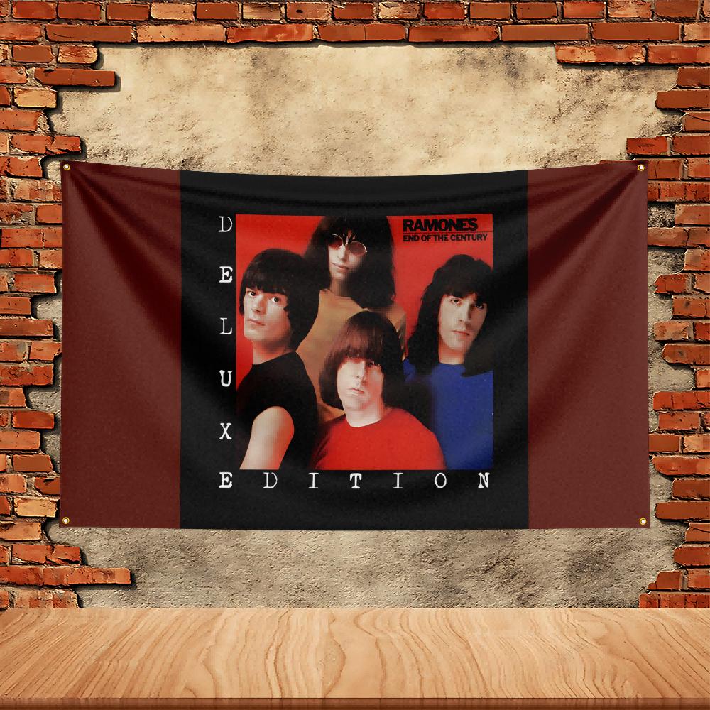 Ramones Band Party Flag Polyester Printed Flag Banner Tapestry for Garden Garage Decoration Concert Flag