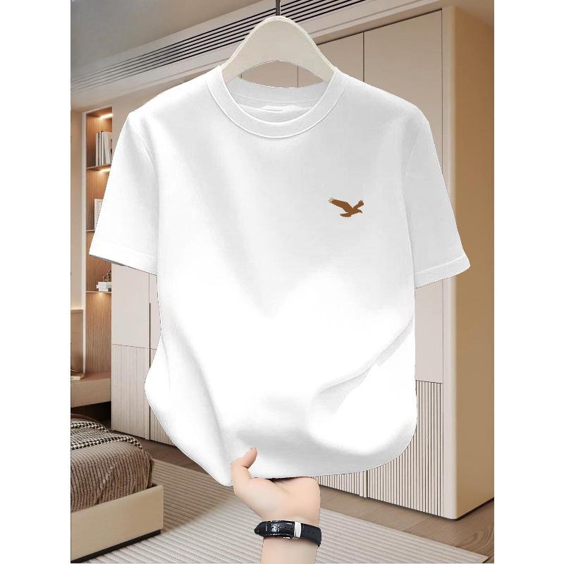 Cotton Men's T-Shirt, Summer Lightweight Breathable Sweat Absorbent for Outdoor and Home Wear