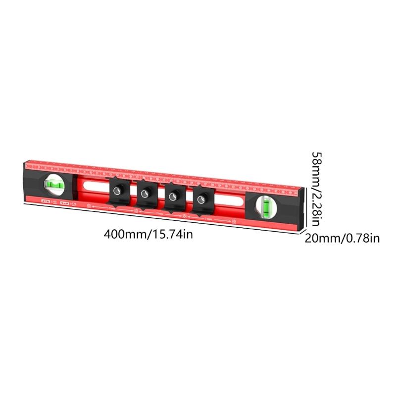 40cm Aluminum Electrician Level Tool With Adjustable Markers For Electrical Outlet Installation And Precise Alignment
