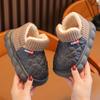 Children's Cotton Shoes for Winter Warm Plus Velvet Thickened Pu Leather Waterproof Soft Bottom Non-slip Cartoon