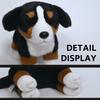 Bernese Mountain Dog Plush Toy 9.8 Inch Super Realistic Dog Doll Comforting Companion Doll Children's Birthday Gift Pet Dog Shap
