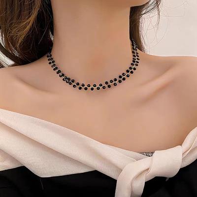 Високоякісні чорні короткі ланцюжки для ключиць Жіночі прикраси з бісеру Намиста Аксесуари Подарунок