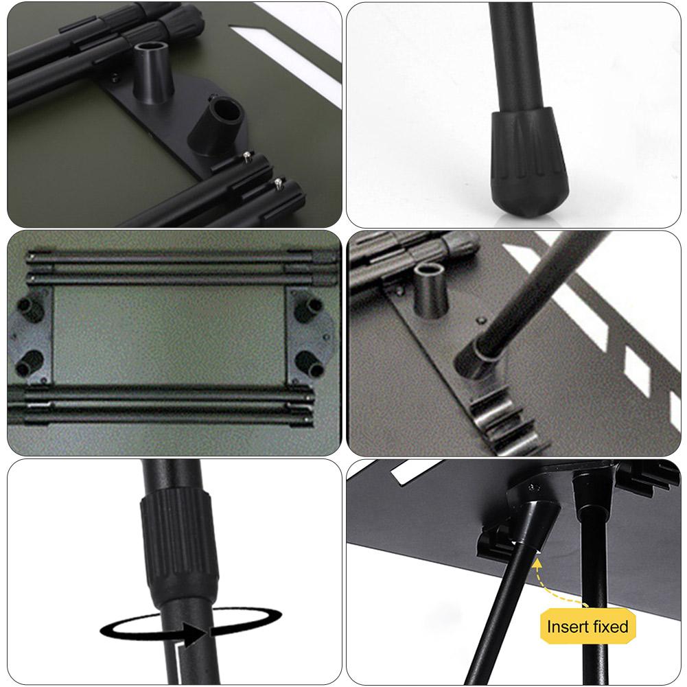Foldable Camping Table Legs Strong Load-bearing Metal Furniture Legs Adjustable Height Coffee Table Legs DIY Camping Equipment