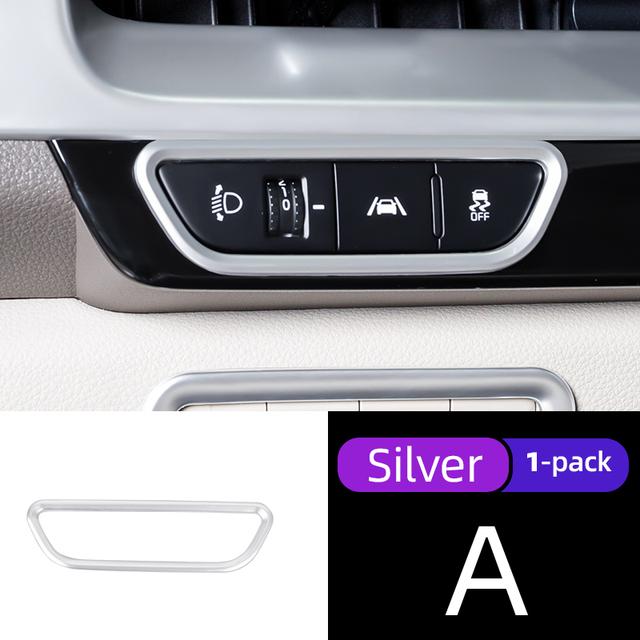 For Kia Carnival Sedona KA4     Car Headlight Adjust Switch Frame Cover Auto Central Control Switch Trim Sticker