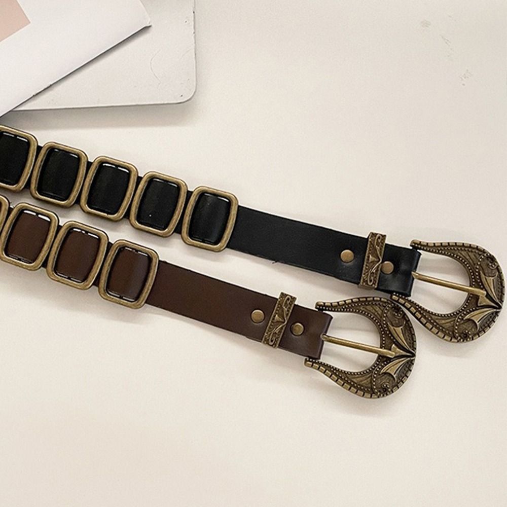 Pu Leather Waist Belt American Dress Jeans Belt Fashionable Women's Belt  Spicy Girls