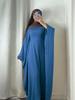 Ramadan eid crepe macio khimar batwing abaya dubai islam muçulmano vestidos africanos modestos para mulheres kaftan kebaya robe femme musulma