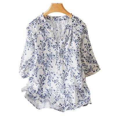 Shirt Women's Five-quarter Sleeves Summer New New Chinese Top Women