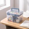 Desktop Storage Box Dustproof with Lid Latching for Desk, Craft Room