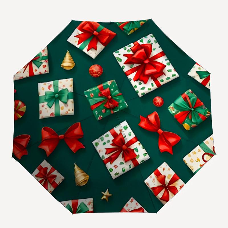 

1pc Gifts Automatic Folding Umbrella - 8-Rib Iron Frame, Portable Sunshade with Plastic Handle yy250731250
