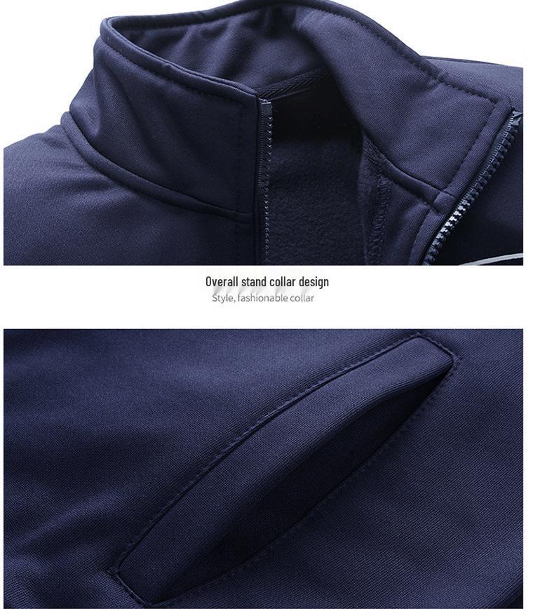 2021 Men's Cross-border Sports Casual Autumn Long Sleeve Stand-up Collar Two-Piece Set