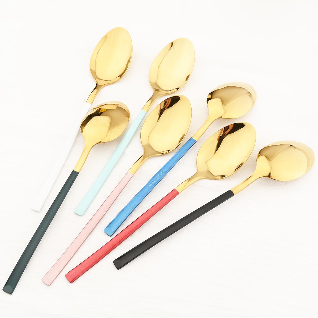 30pcs White Gold Cutlery Set Stainless Steel Dinnerware Set Knife Fork Spoon Tableware Set Western Dessert Fork Spoon Flatware