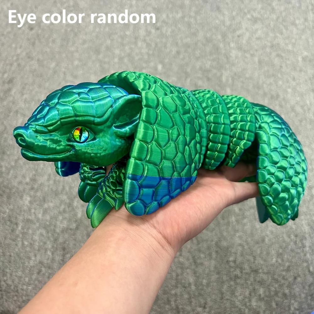 3D Printed Pangolin Statue, Fidget Action Figures for Home Office Desk Decor, Flexible 3D Printed Animal, 32Cm/12.6In,16Cm/6.3In