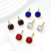 Gold-Plated Square Zirconia Earrings for Women, Hypoallergenic Backs, High-End Light Luxury Feel