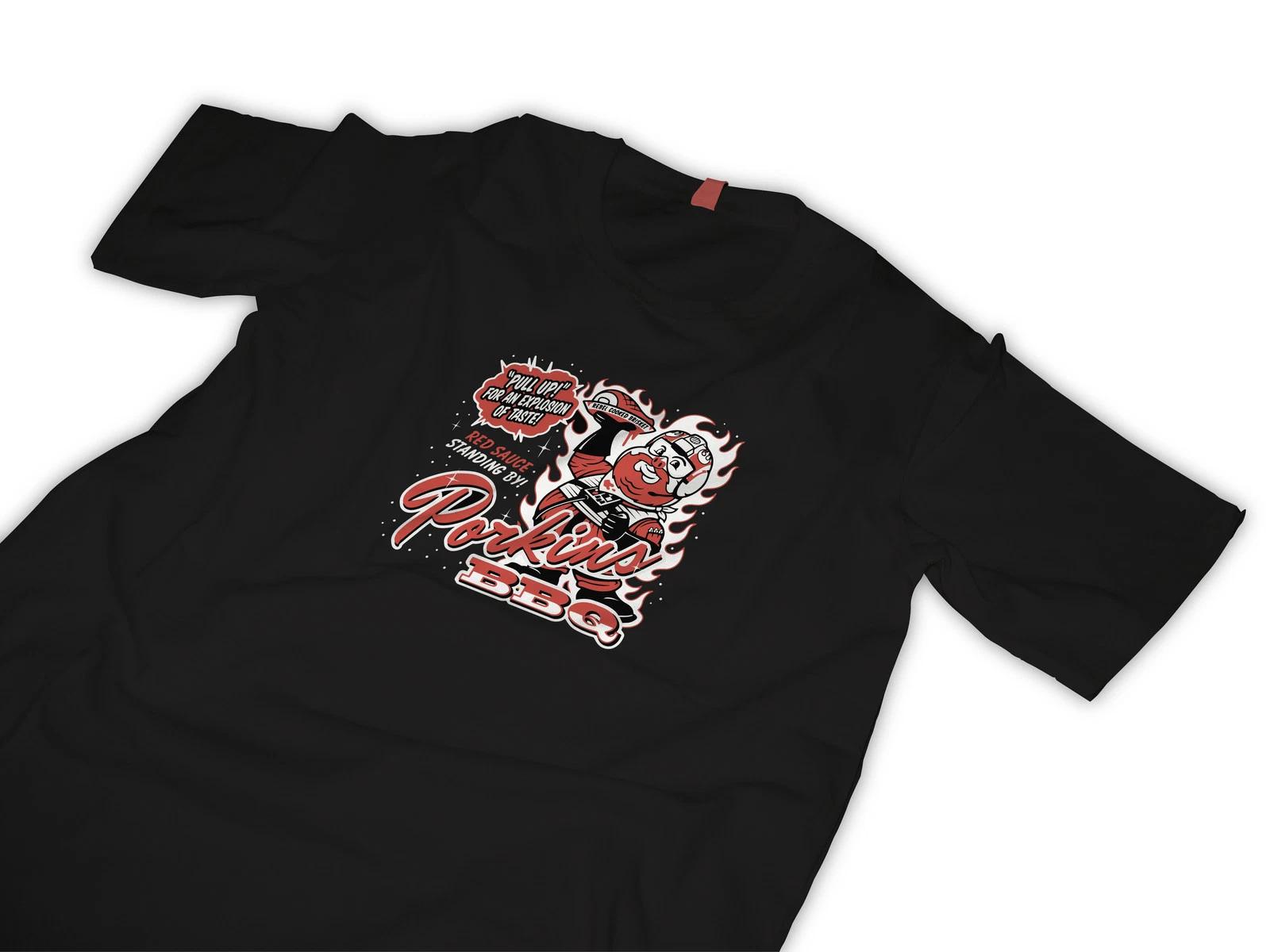 Star Wars tshirt Porkins BBQ red squad standing by luke skywalker XXXL