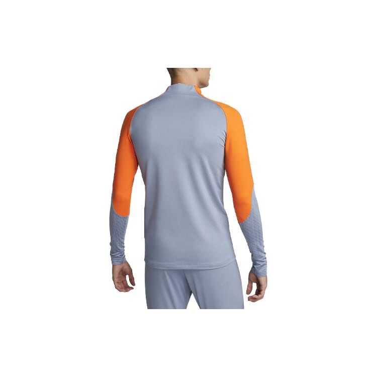 Nike Inter Milan Strike Third Retro Logo Embroidered Color Block Knitted Long Sleeve Football Shirt Men Tops Gray White DZ0841-493