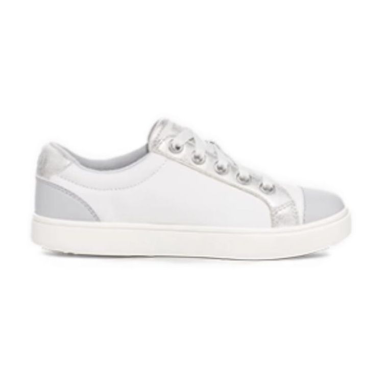 UGG Synthetic Leather Round Toe Lace-Up Thick Sole Low-Top Sneakers Kids sneakers White 1132723K-MGR