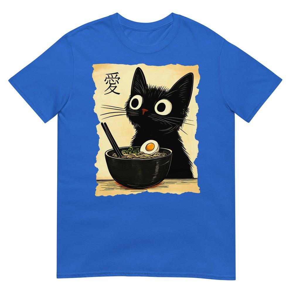 Funny Cat Raunisex Graphic Tee Japanese Kawaii Anime Cat Tshirt