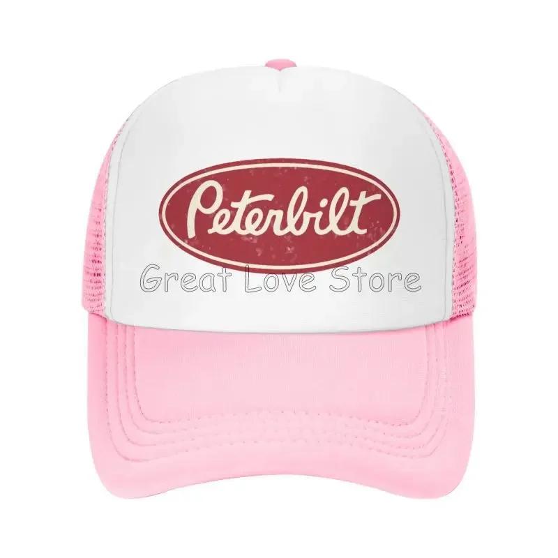 Peterbilt Truck Racing Men Mesh Baseball Caps Unisex Hip Hop Adjustable Snapback Hat Women Summer Casual Sun Hats