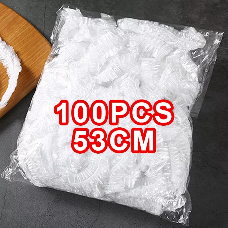 

100 шт одноразовые шапочки для душа, пластиковые водонепроницаемые головные уборы для женщин, прозрачные шапочки для салонов красоты, краска для волос, эластичные шапочки для ванны