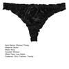 Satin-Tanga für Damen Sexy Niedrige Taille Niedliche Rüschenbesatz Höschen Glatter Seidiger G-String T-Rücken Unterwäsche