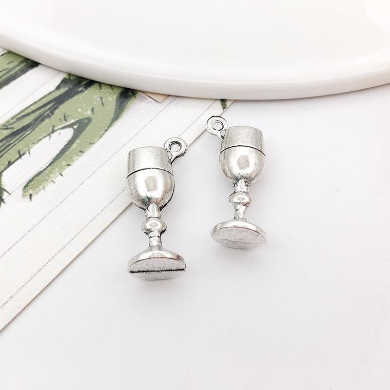 Red Wine Wheat Ear Pendant for DIY Tibetan Silver Jewelry: Earrings, Bracelet, Necklace
