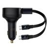 Ładowarka Samochodowa Baseus Enjoyment Z Kablami Usb-C, 33W (Czarna)