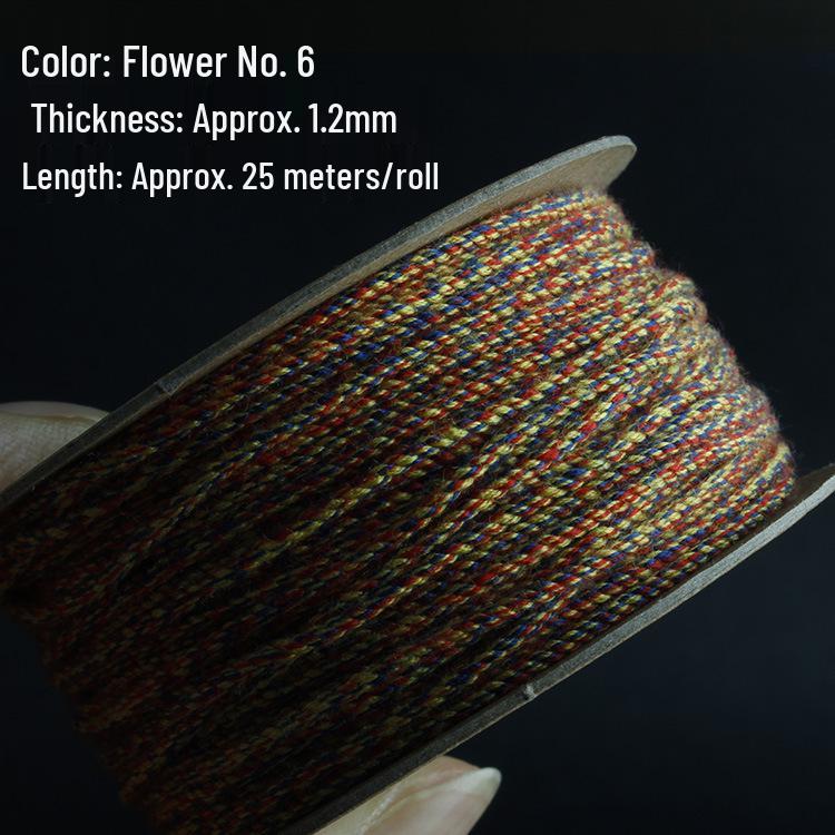 Multi-Color Hand-Twisted Cotton Rope for Beading and DIY Projects