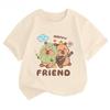 Cute Short Sleeved T-shirt for Boys and Girls, Children's Clothing, Student Style