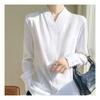 NaVaVa Women Solid V Neck Long sleeVe Blouse Nb1993