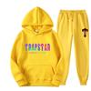 2023 New Letter Printing Men's and Women's Multi-color Warm Two-piece Set Loose Hoodie + Pants Jogging Set
