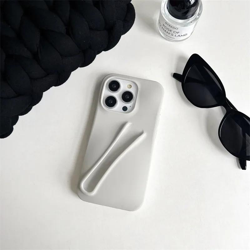 

Lipstick Make-up Soft Silicone Phone Case for 16 14 15 Pro Max X Xs XR 11 13 12 Portable Lip Gloss Cover iPhone 16 серый