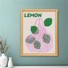 Diamond Painting DIY Kit Lemon Fruit Mesh Bag Design 5D Full Drill Rhinestone Art Canvas Relaxing Craft Home Kitchen Wall Decor