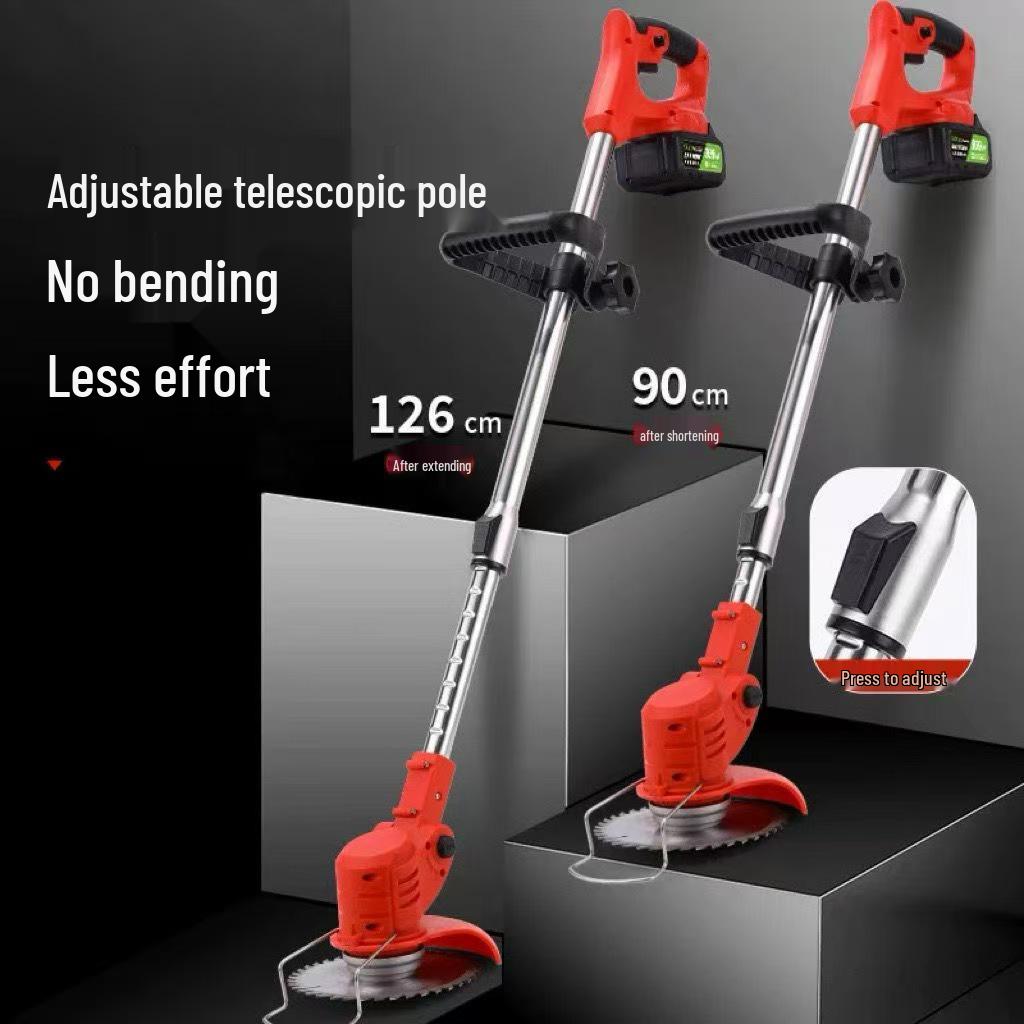 Electric Lawn Mower: High-Power Lithium Battery Grass Trimmer & Agricultural Weeder