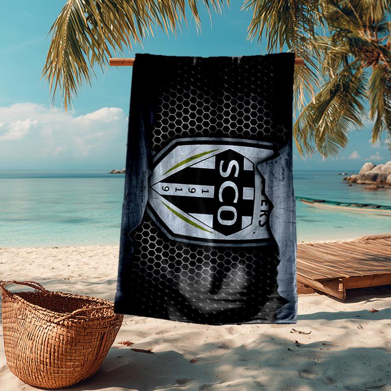 1PC Angers Sco Team Crest Beach Towel - Soft, Absorbent Microfiber, Lightweight, Ideal for The Beach, Parties, Travel, Camping fan gifts