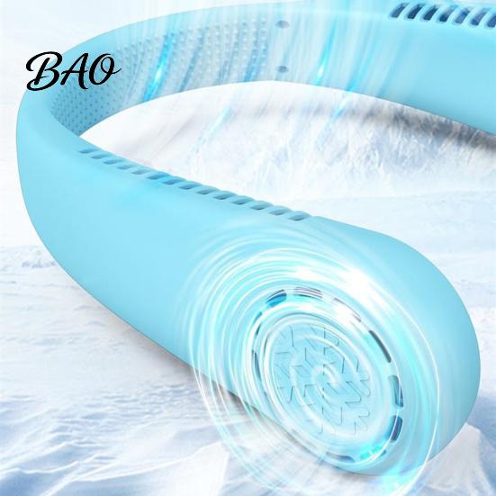Long Battery Life Fan Neck Fan, Lightweight Bladeless Hanging Portable Hands Free 3 Speed Adjustable Design, Personal Safe