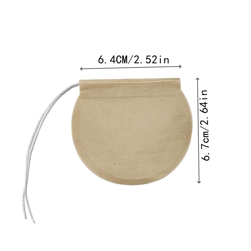 50-200 st Runda Tepåsar Non-Woven Tyg Engångsfilter Skräpet För Att Göra Te Kaffe Örtte Krydda Parfympåse