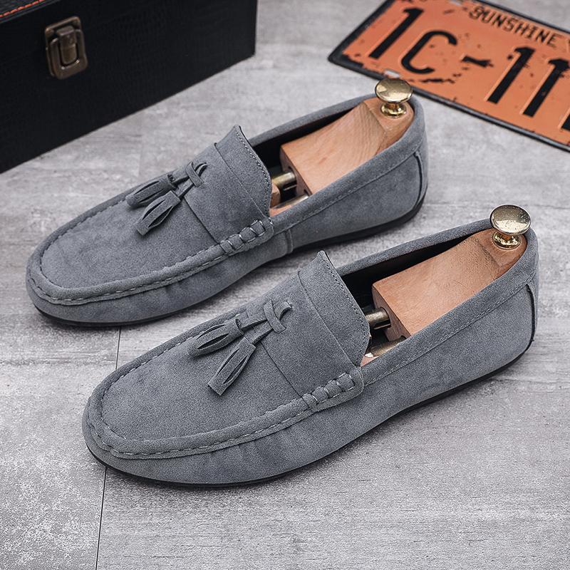 Doudou shoes summer new matte suede lazy small leather shoes loafer driving shoes