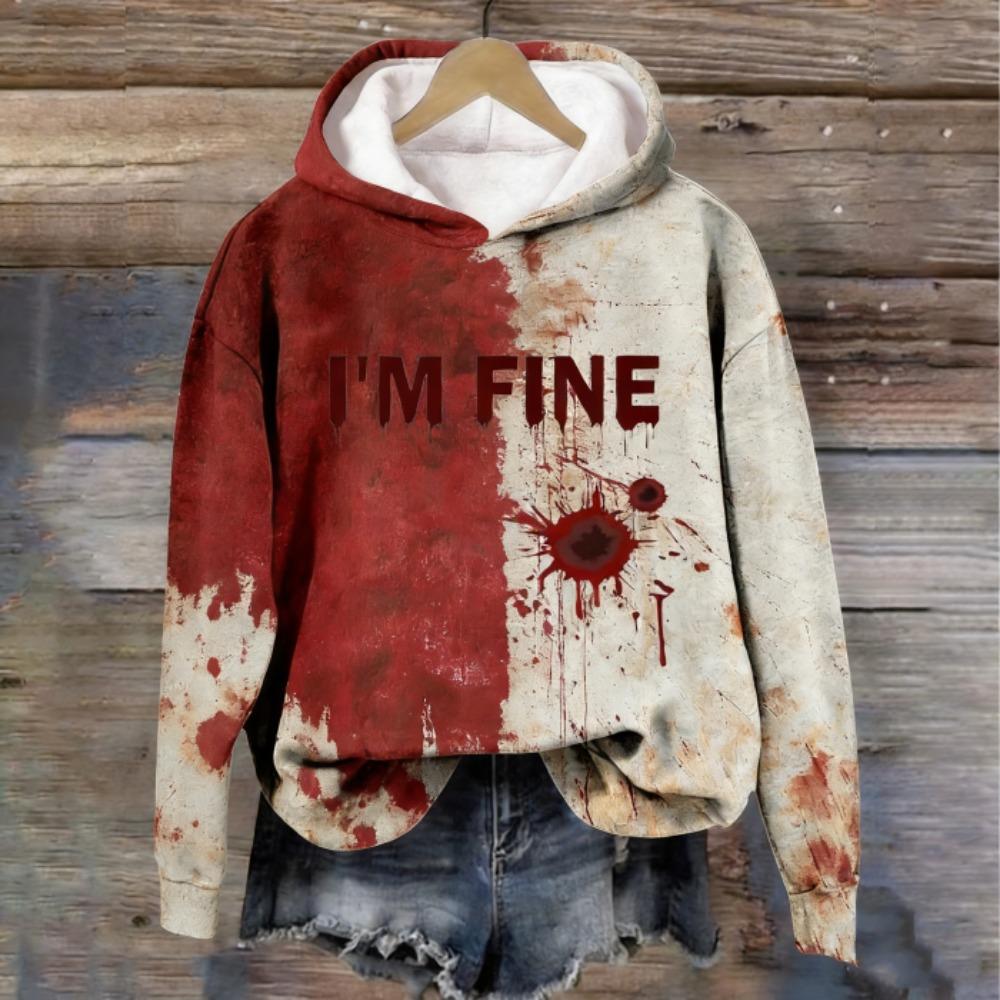 Europe and America Fashion Men's Hoodie Bloody Graphic 3D Print Hoodies Casual Sweatshirt Women's Oversized Top Clothing