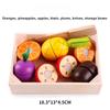 Holz Simulation Küche Rollenspiel Spielzeug Klassisches Spiel Montessori Lernspielzeug für Kinder Kinder Geschenk Obst Gemüse Schneideset